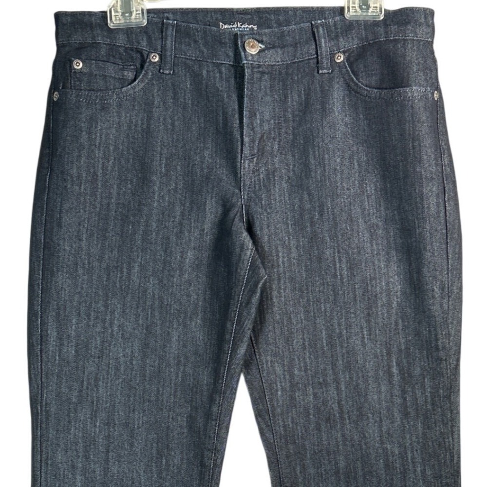 David Kahn Jeanswear Womens Dark Wash Black Gray Denim Pants Boot Cut 30/(32)W - Picture 3 of 8